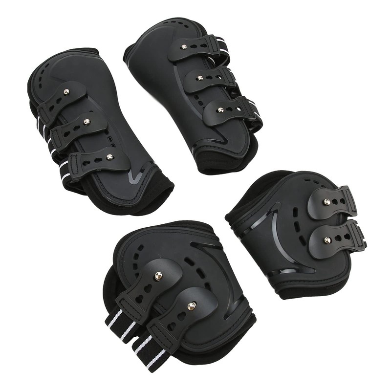 Horse Front Hind Leg Boots, Horse Leg Protector with Shock