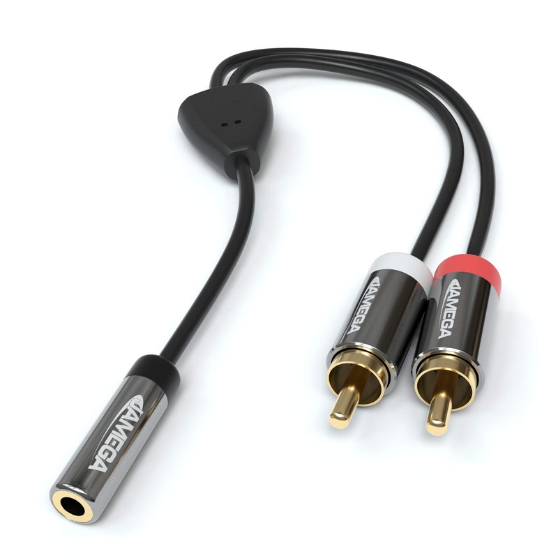 JAMEGA - RCA to Jack Adapter | Aux to RCA