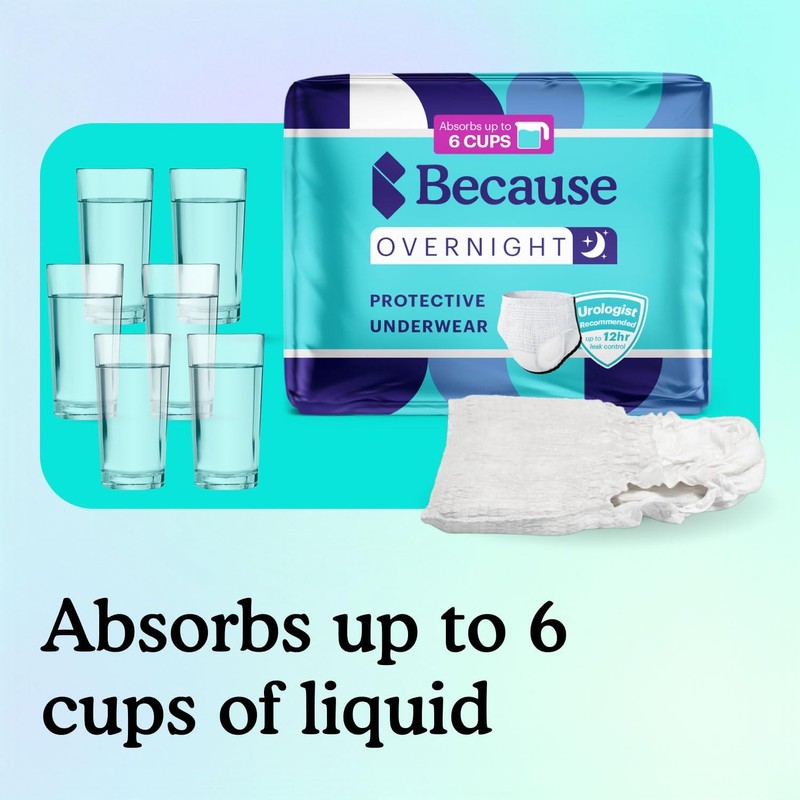 Because Overnight Absorbency Pull Ups - Adult Disposable Incontinence Underwear,