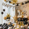 Moukiween 60 PCS Gold Star Foil Balloons, 12 Point Cone