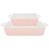 [W] Dishes Alice pale pink rectangular set of 2 small