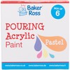Baker Ross Pastel Pouring Acrylic Set-Pack of 6, Paint for