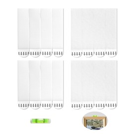 28 Pairs(56 Strips) Large Picture Hanging Strips Heavy Duty, Hook and Loop Tape, Damage Free Hanging Picture Hangers, Removable Adhesive Strips for Frame Hanging and Christmas Decorations