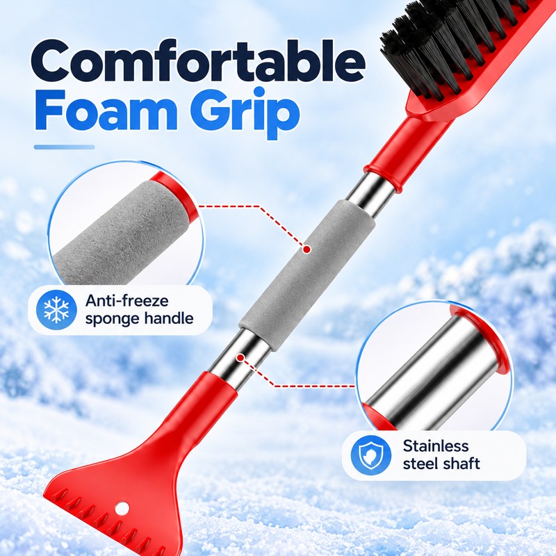 2-in-1 Car Snow Brush and Ice Scraper – 24.41-Inch Winter
