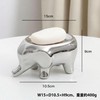 Queen-b Soap Dish Drainer Elephant Shape Soap Stand Ceramic Stylish