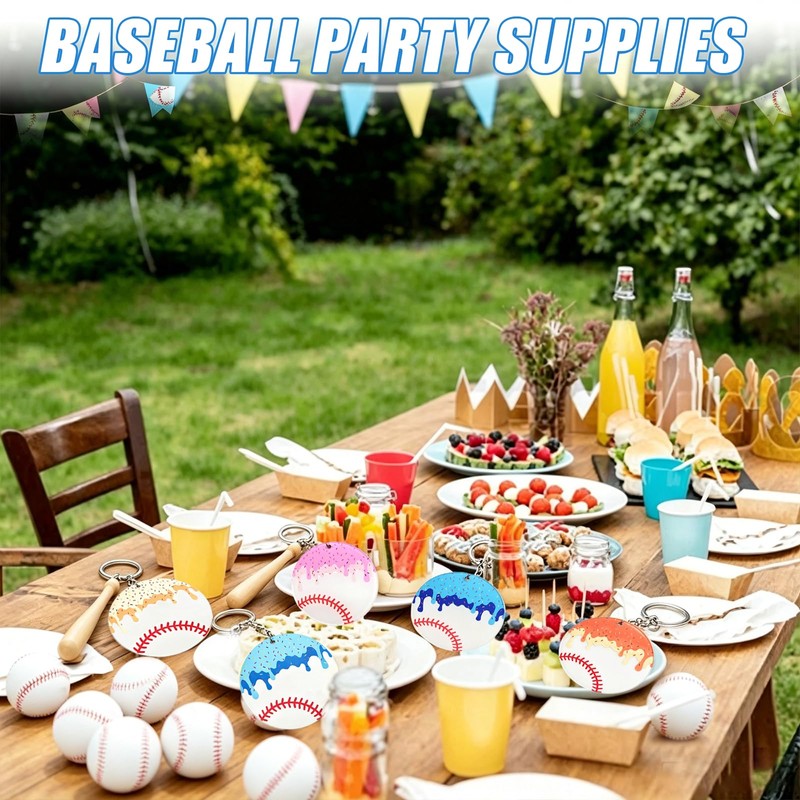 Super Ubelle 12 Pcs Ice Cream Drip Baseball Keychain &