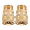 2Pcs Pure Copper M22 High Pressure Washer Fitting Adapter 3/8