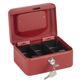 Arregui Elegant – Cash Box with Tray (Steel), red, C9214