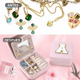 Regalos de Cumpleaños para Mujeres,Estuche Organizador de Joyas para Viajes - Regalos Únicos para Despedida de Soltera y Dama de Honor con Artículos Esenciales para Viajes de Boda (P)