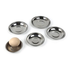 esowemsn 10PCS Stainless Steel Sauce Dishes Mini Appetizer Serving Plates 4inch Round Seasoning Dishes Sushi Dipping Bowl for Home Kitchen Restaurant