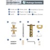 SORWDUERM 1 Pack Crystal Door Knobs Gold Door Knob Brushed