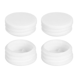 sourcing map 1-5/8"(42mm) Round Plastic Plug, 4 Pcs White Pipe Tubing End Cap Plastic Plug Cap Insert Glide Insert for Metal Tubing Fence Table Chairs Furniture