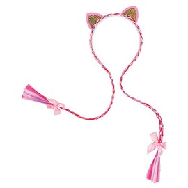 Fun Express CAT Ear Headbands with Braids - Apparel Accessories - 12 Pieces