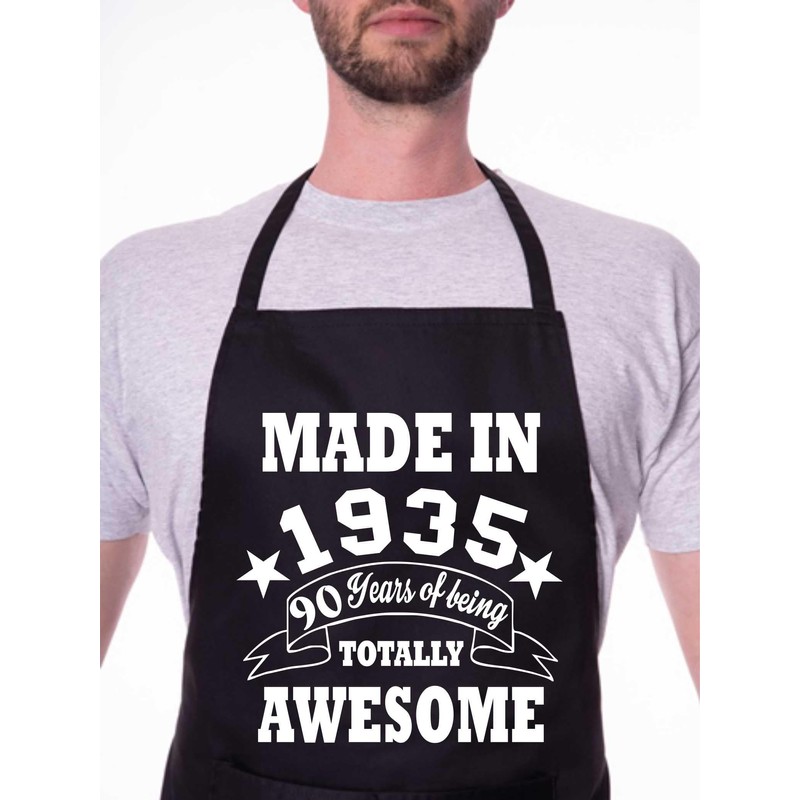 Print4U 90th Birthday Made In 1935 BBQ Cooking Funny Novelty