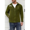 Beotyshow Mens Full Zip Fleece Jacket Warm Soft Polar Military