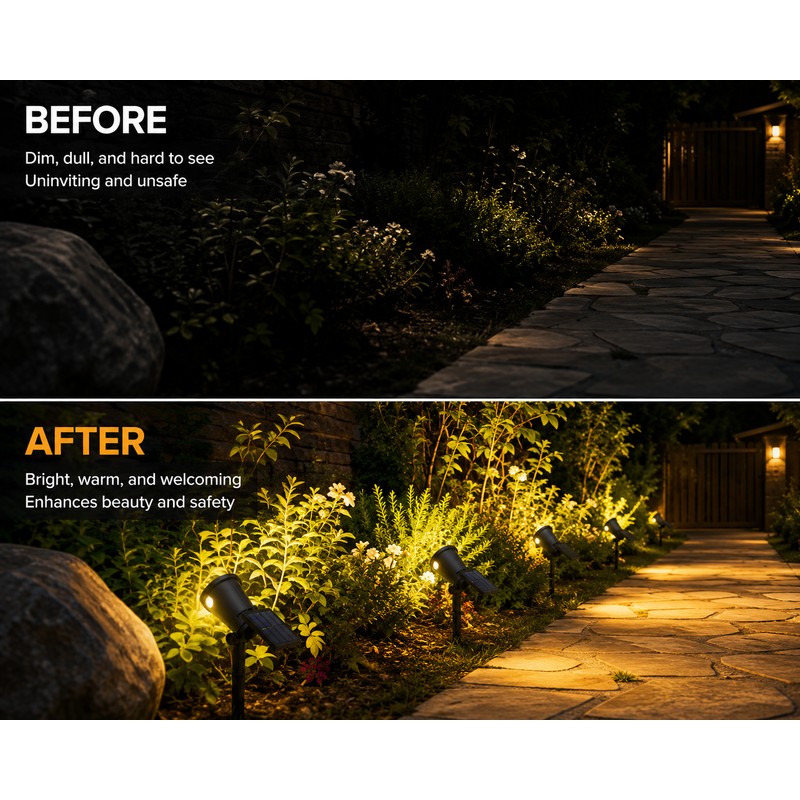 Outdoor Waterproof Spot Light Solar Garden LED Landscape Patio Decor