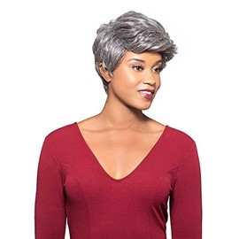 Milly Wig Color 4 Med Dark Brown - Foxy Silver Wigs Short Boy Cut Tapered Neck Human Hair African American Womens Lightweight Average Cap