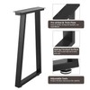 ALLCOS Metal Legs for Table 28 inch Trapezoid Shape Dining