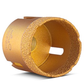KSEIBI 615251 Diamond Hole Saw, 2 Inch (51mm) Diamond Core Drill Bit for Porcelain, Ceramic, Granite Drill Bits, Brick, Marble, Dry Cutting, 2" Drilling Depth, 5/8"-11 Thread, Angle Grinder