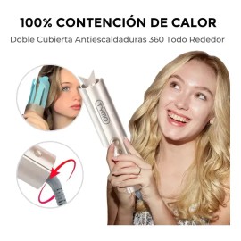Rizador Ferro Enchinador Automático Electrico Tymo Curlpro Plus Dorado