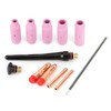 13Pcs/Set Welding Nozzle TIG Gas Lens Ceramic Contact Tip with