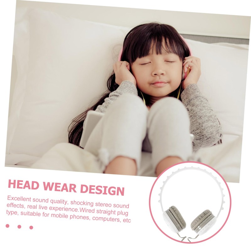 TEHAUX Wired Cartoon Headset for Lightweight Over Ear Headphones with