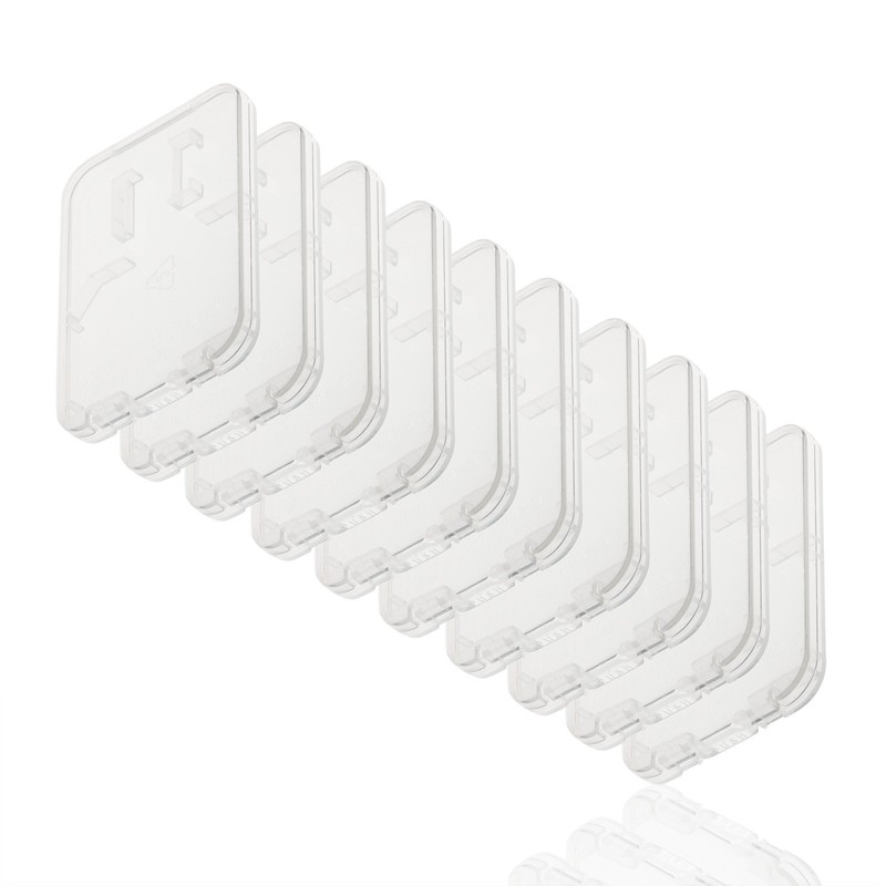 Poppstar 10 x Memory Card Sleeves Storage Case for SD