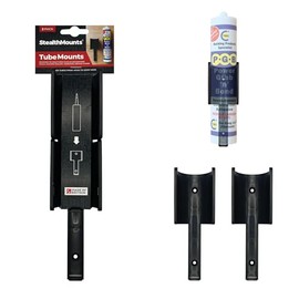StealthMounts Tube Holder V2 | Tube Mount| 2 Pack | Black | Made in the UK