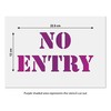 No Entry Sign Stencil - Small No Entry Words Template