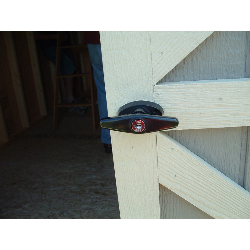 Shed T-Handle Lock Set 4-1/2" Black