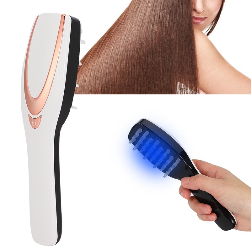 Electric Red Blue Light Hair Anti Loss Massage Vibration Therapy