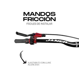 Piago Mandos Bicicleta Doble De Fricción Cambios 7 Velocidades Negro (Rojo)