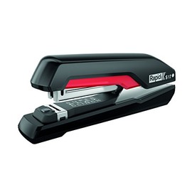 Rapid Supreme S17 Full Strip Stapler, 30 Sheet Capacity, Super Flat Clinch Stapling, Black/Red, 5000538