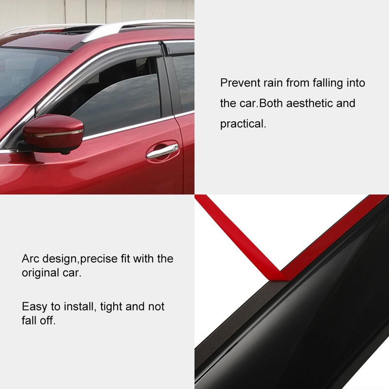 Side Window Deflectors Rain Guards Vent Window Visors for Acura
