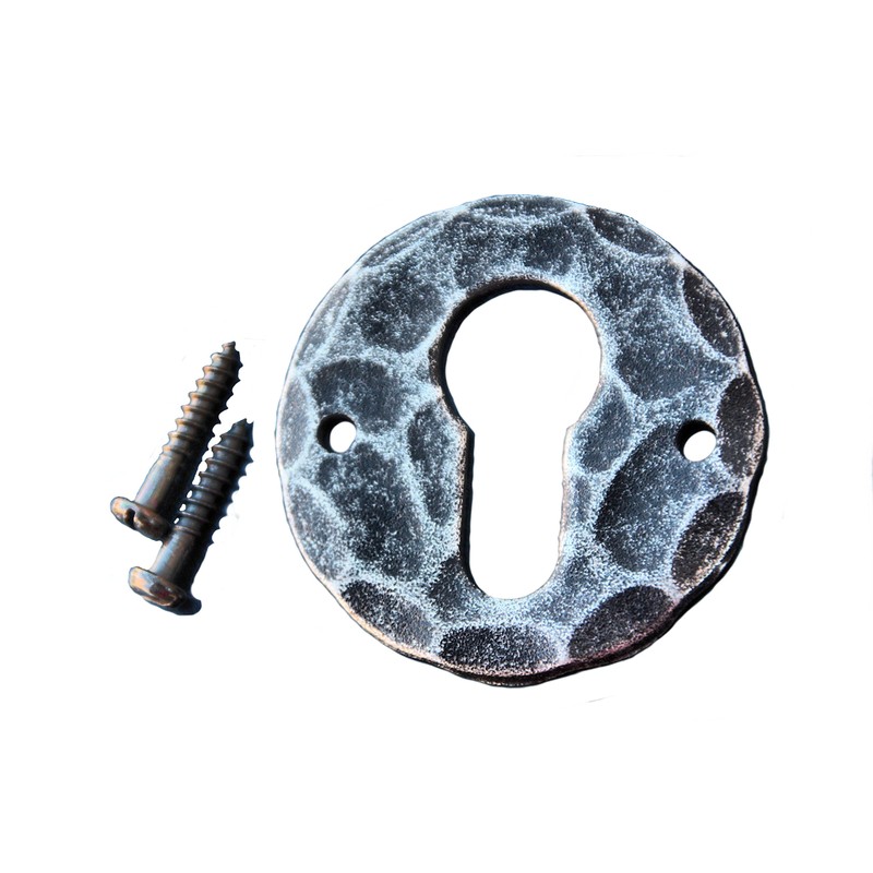 UHRIG 2 x Round Rosette for PZ Lock, Wrought Iron