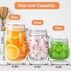 Glass Containers With Lids 16 Oz Wide Mouth Airtight Jars