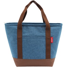 LHZK Cooler Bag Eco Bag Foldable Tote Bag Lunch Bag Shopping Refrigerator Bag Insulated Bag for Outdoor Picnic Barbecue Beach Camping Work (Blue)