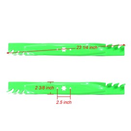 STILEALUS 2PCS Mower Blade for Cu-b Ca-det MTD RZT 46" Deck Center Hole 6-PT Star Toothed Mulching