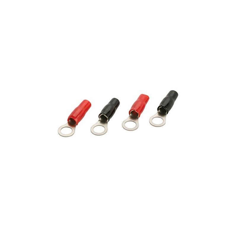 SCOSCHE X2BS4-4 4-Gauge Spade Terminals 4-Pack,black/red