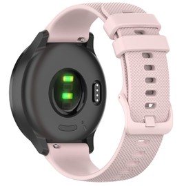 MH MOIHSING Bands for Garmin Venu,Venu Sq,Vivoactive 3,Vivoactive 3 Music,Vivomove Luxe,Vivomove Style, Vivomove HR Watch Band, 20mm Adjustable Elastic Replacement Strap for Forerunner 645/245 Music (Pink)