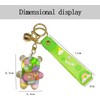 GINZER Kawaii Bracelet Quicksand Keychain Liquid Floating Bear Cute Keychains