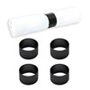 Echtwerk 4 Piece Stainless Steel Napkin Ring Set Black Edition