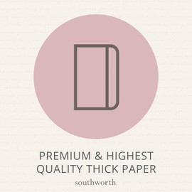 Southworth Premium Journal, 5.5”x 8.25”, Rustic Greenery Design, Premium 28lb/105gsm Paper, Medium Book Bound Journal, Perforated Sheets and Page Corners, 160 Ruled Sheets (91919)