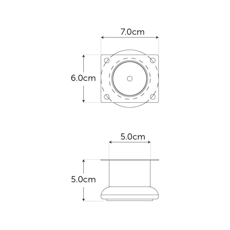 Herrajes Guerrero Pata Para Mueble O Sala 5 Cm Altura