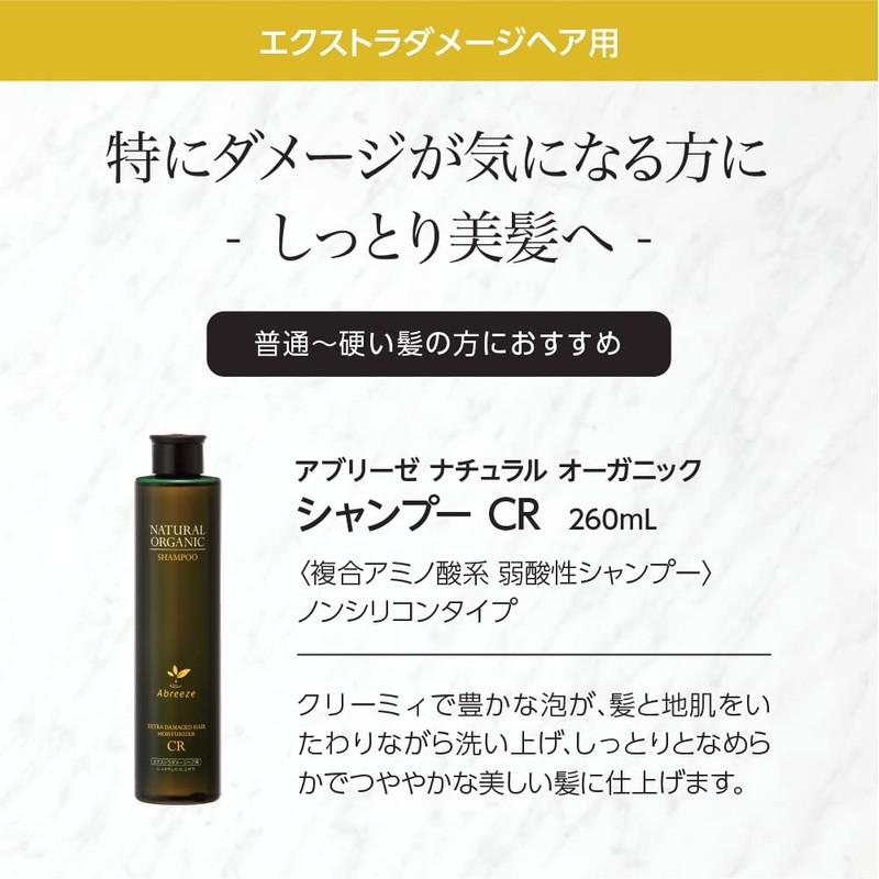 Abreze CR Series Shampoo, Beauty Salon Exclusive Product, Extra Damage