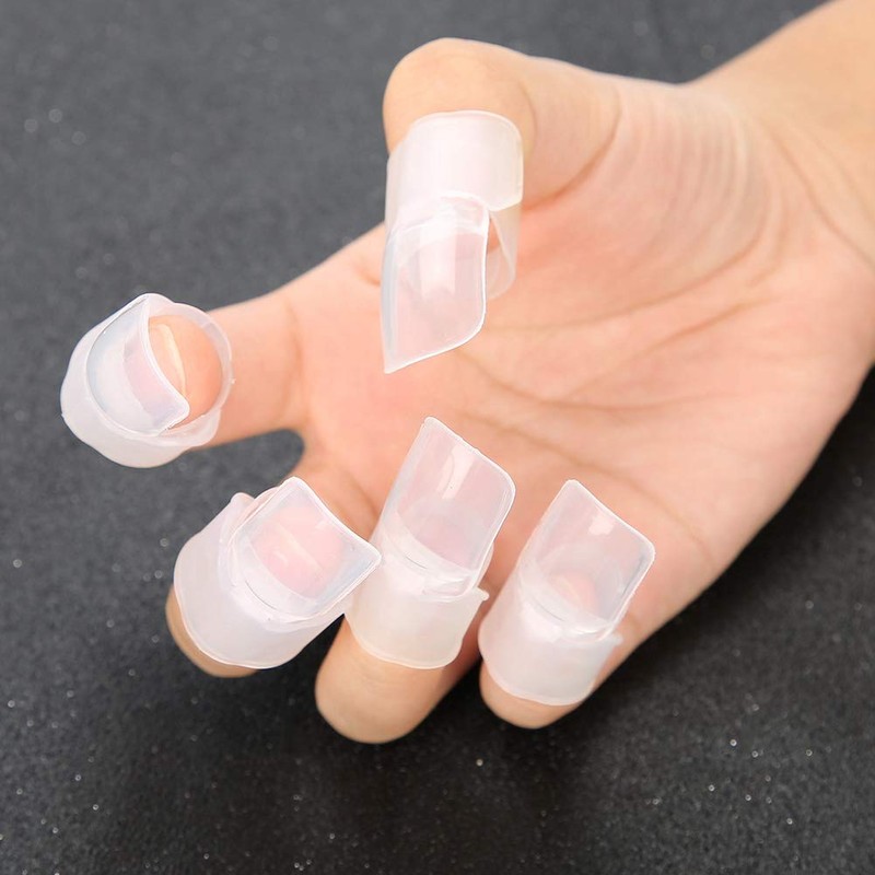Uxsiya 10Pcs/Set Finger Nail Protector Tips Barrier Protector Gel Nail