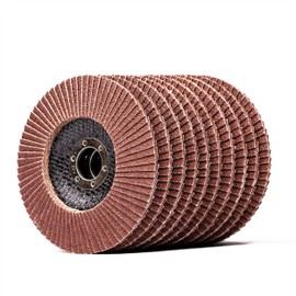 Woltersberger® Flap Discs, Diameter 115 mm, Grain 40, Pack of 10, Brown, for Metal and Wood, Flap Sanding Disc, Sanding Mop, Flap Discs, Sanding Discs