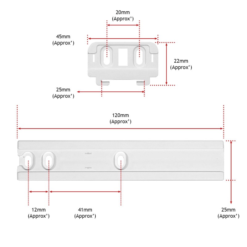 Spares2go Integrated Fridge Door Slide Mounting compatible with Bosch Fixing