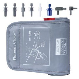 Puño pequeño para la presión arterial, puño para adultos, compatible con la mayoría de monitores, pulsera de repuesto de presión arterial ARM con 8...