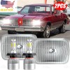 Unbranded Pair 7x6 inch Square Led Headlights for Oldsmobile Cutlass